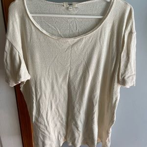 Ozma oversized natural silk noil tee large